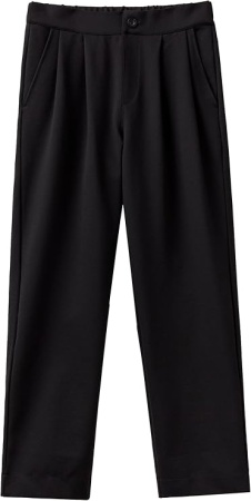 Брюки прямого кроя женские / Черный / 42