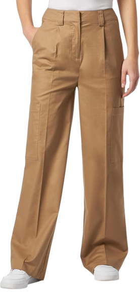 Брюки прямого кроя женские / Бежевый / 40