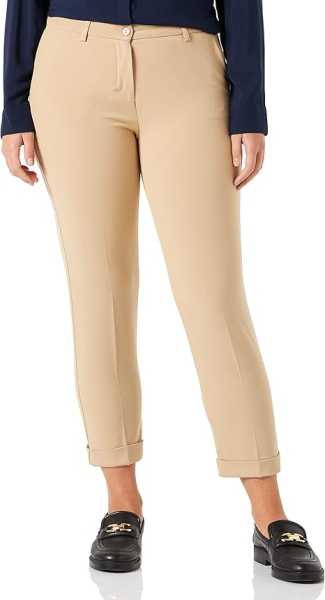 Брюки укороченные женские / Бежевый / 42