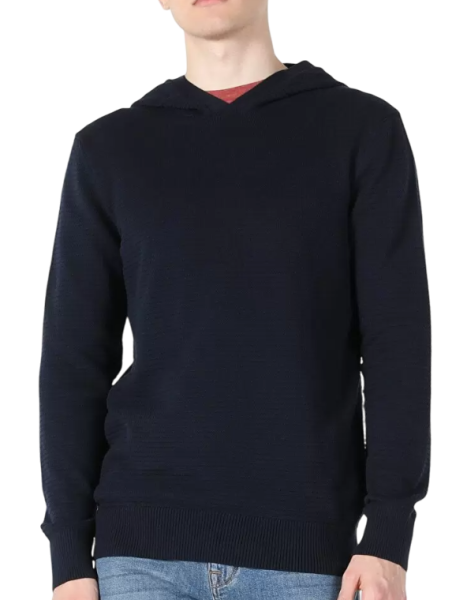 Джемпер с капюшоном мужской / Синий / 46