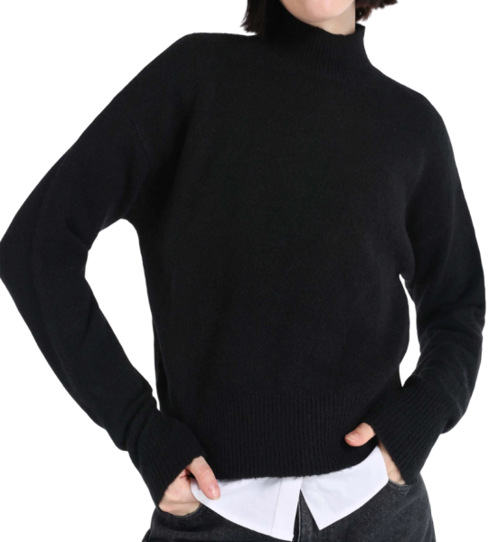 Свитер прямого кроя женский / Черный / 44