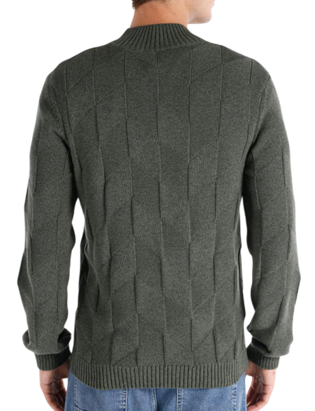 Джемпер хлопковый мужской / Хаки / 44