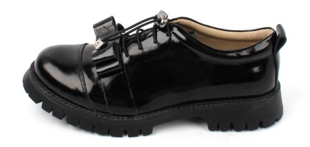 Полуботинки лаковые для девочки / Черный / 35