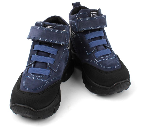 Ботинки из нубука для мальчика / Синий / 28