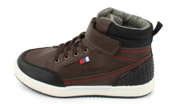 Ботинки из экокожи для мальчика / Коричневый / 35