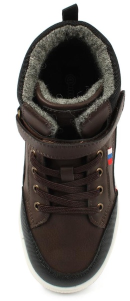 Ботинки из экокожи для мальчика / Коричневый / 35