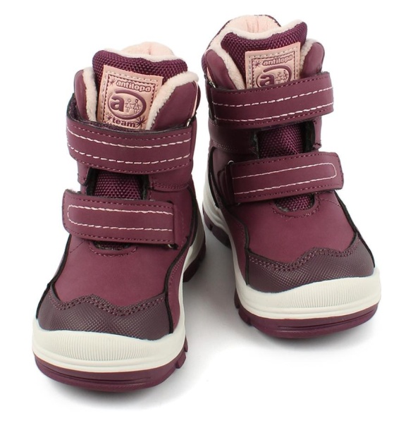 Ботинки на липучках для девочки / Фиолетовый / 23