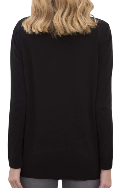 Джемпер хлопковый женский / Черный / 42