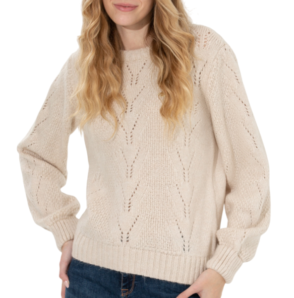 Джемпер прямого кроя женский / Бежевый / 40