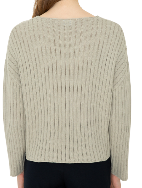 Пуловер свободного кроя женский / Хаки / 50