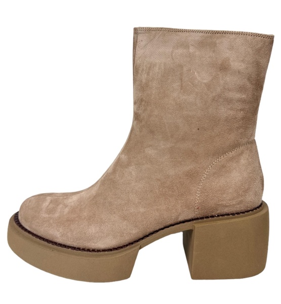 Ботильоны кожаные женские / Бежевый / 38