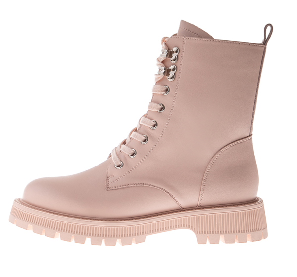 Ботинки кожаные женские / Розовый / 38