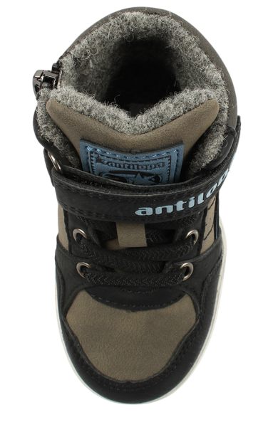 Ботинки из экокожи для мальчика / Серый / 20