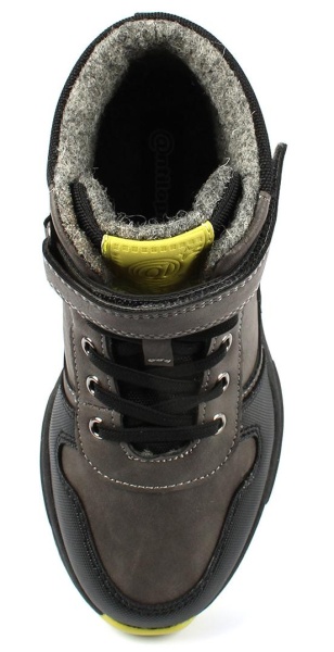 Ботинки из экокожи для мальчика / Серый / 32