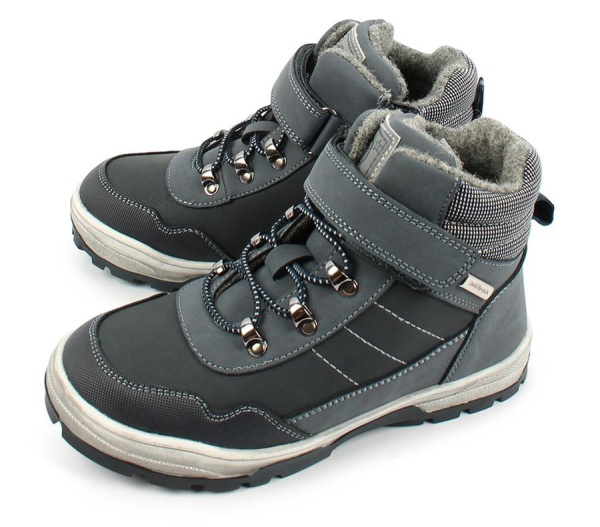 Ботинки из эконубука для мальчика / Синий / 33