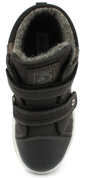 Ботинки из экокожи для мальчика / Серый / 28