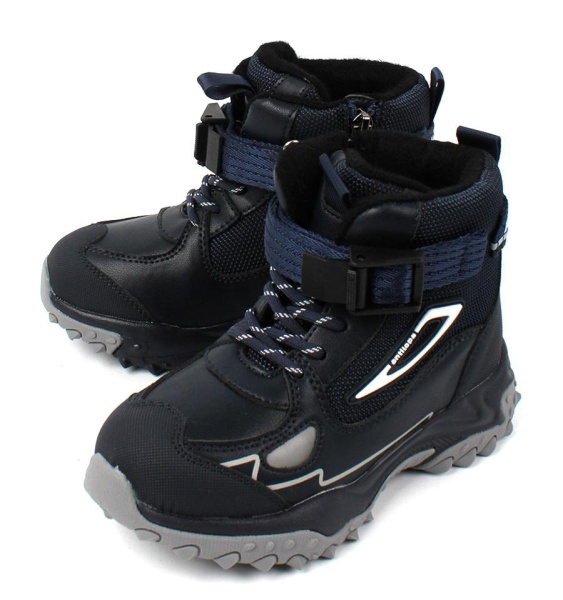 Ботинки из экокожи для мальчика / Синий / 27