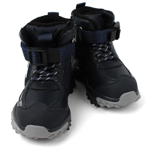 Ботинки из экокожи для мальчика / Синий / 27