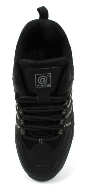 Кроссовки из эконубука для мальчика / Черный / 36