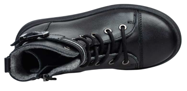 Ботинки из кожи для девочки / Черный / 33