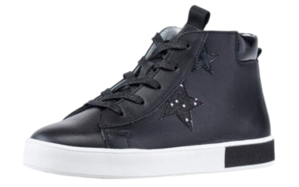 Ботинки из кожи для девочки / Черный / 39