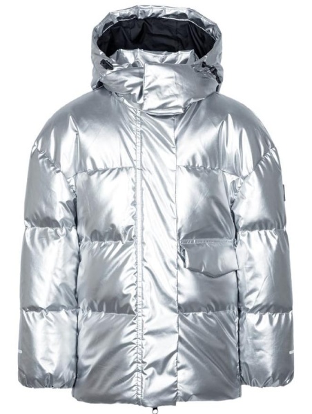 Куртка утепленная для девочки / Серебряный / 152