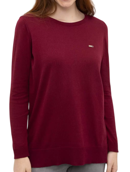 Джемпер хлопковый женский / Бордовый / 42