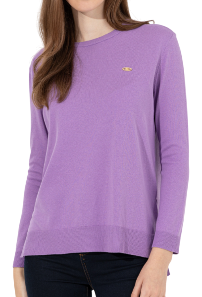 Джемпер хлопковый женский / Сиреневый / 46