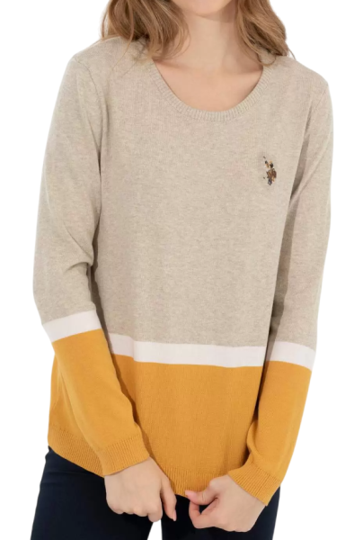 Джемпер хлопковый женский / Бежевый / 40