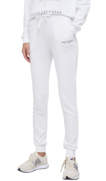 Брюки джоггеры с логотипом женские / Белый / 44