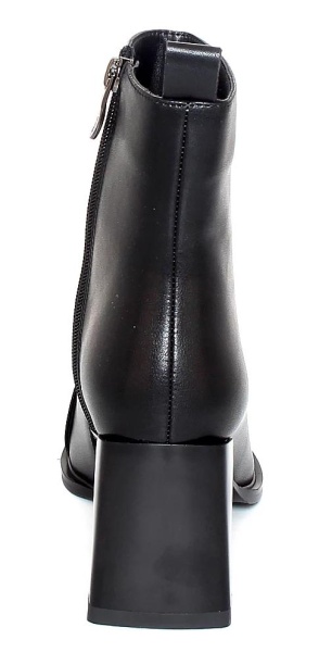 Ботильоны кожаные женские / Черный / 36