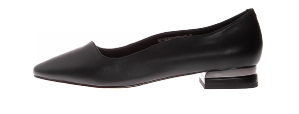 Балетки кожаные женские / Черный / 36