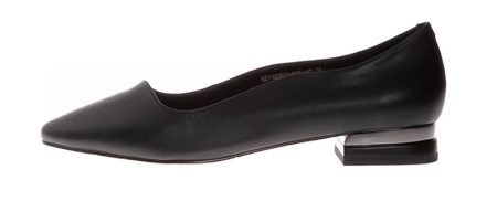 Балетки кожаные женские / Черный / 41