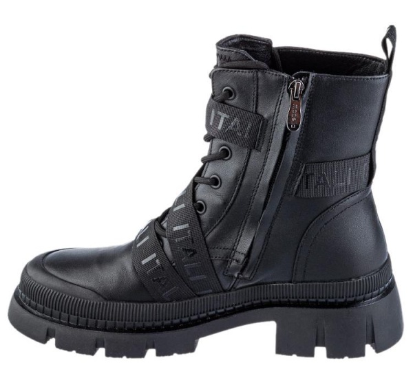 Ботинки кожаные женские / Черный / 37