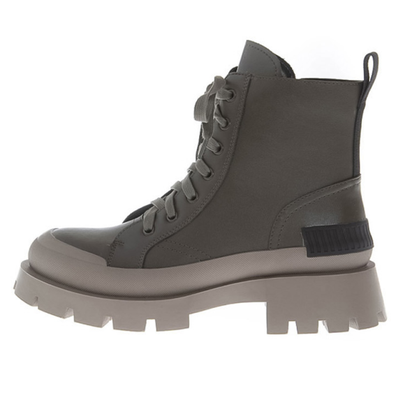 Ботинки кожаные женские / Зеленый / 37