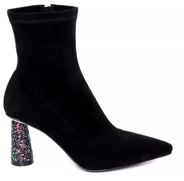 Ботильоны велюровые женские / Черный / 40