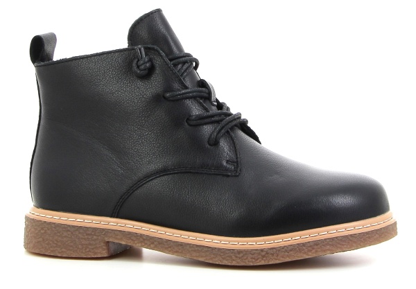 Полуботинки кожаные женские  / Черный / 37