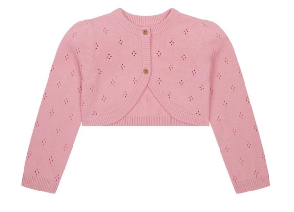 Кардиган укороченный для девочки / Розовый / 110