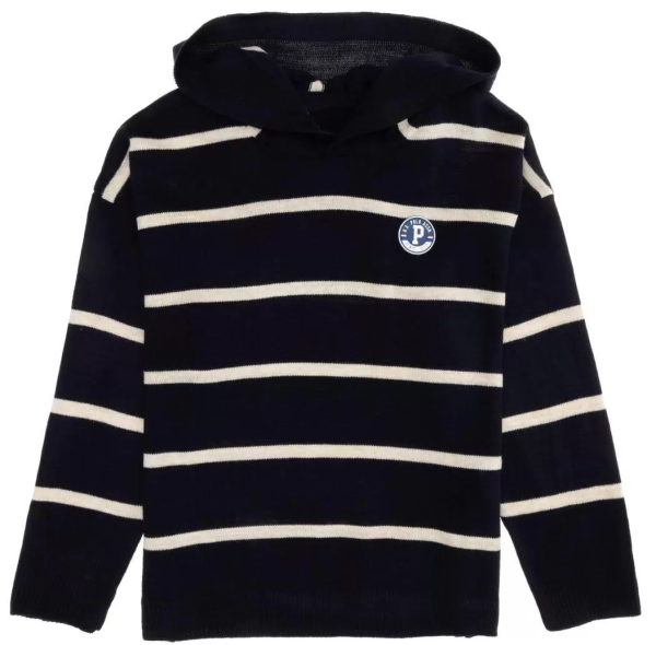 Джемпер с капюшоном для мальчика / Синий / 128