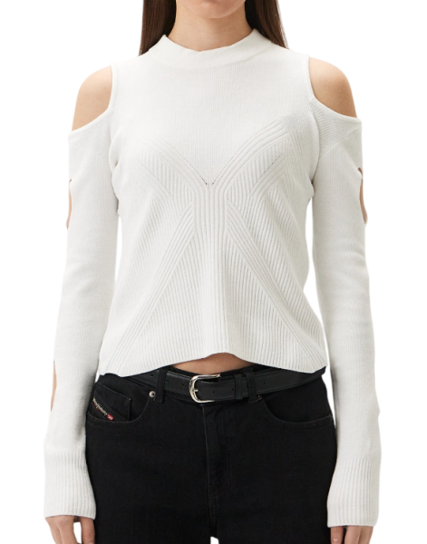 Джемпер с вырезами женский / Белый / 38