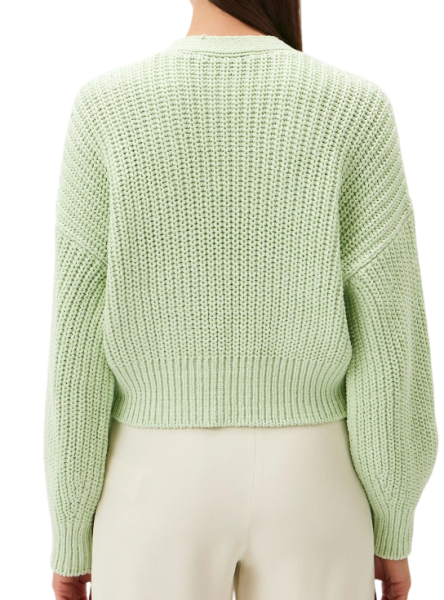 Кардиган прямого кроя женский / Зеленый / 46