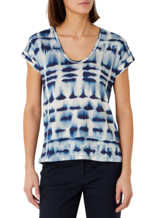 Футболка из вискозы и хлопка женская / Синий / 42