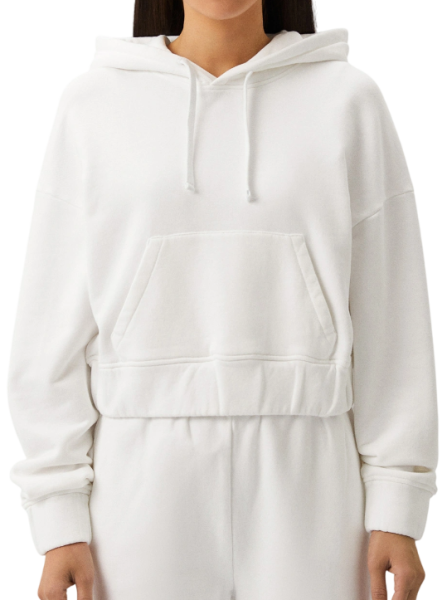 Худи женское с логотипом на спине / Белый / 38