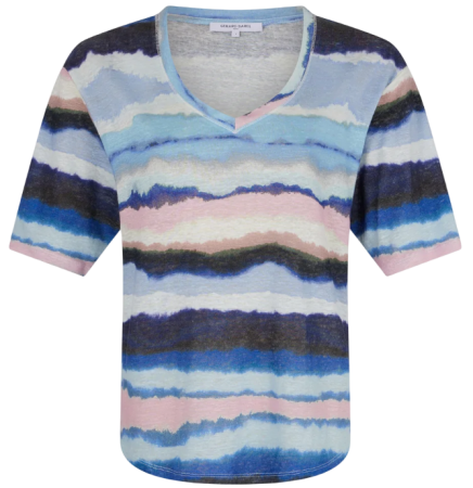 Футболка изо льна женская / Синий / 42