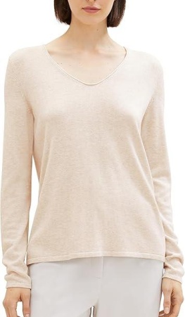 Пуловер однотонный женский / Коричневый / 42