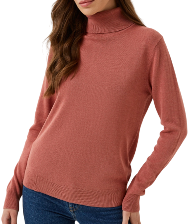 Водолазка однотонная женская / Розовый / 42