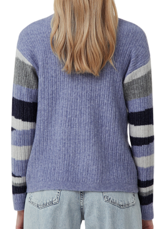 Джемпер в полоску женский / Голубой / 44