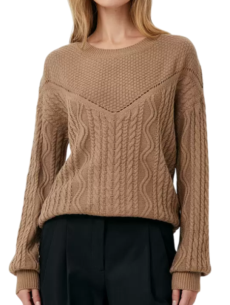 Джемпер из акрила женский / Бежевый / 44