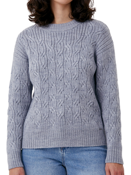 Джемпер прямого кроя женский / Голубой / 44