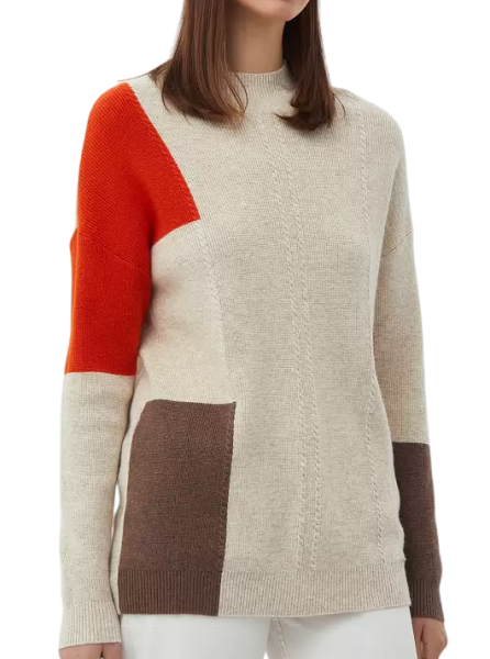 Джемпер с принтом женский / Бежевый / 44